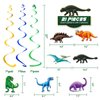WERNNSAI Dinosaur Hanging Swirls - 21PCS Dinosaur Party Decorations for Birthday Party Ceiling Decorations for Kids Boys Themed Party Supplies Dino Party Favors Glitter Decor Hanging Streamers