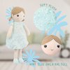 Linzy Toys, Soft Plush Mint Blue Emily Rag Doll, 15"