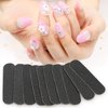 100 Pcs Mini Nail Files Bulk, Mwoot Disposable Double Sided Emery Board 180/240 Grit, Fingernail Nail File Buffer Set Manicure Tool for Natural Acrylic Fake Nails Home and Salon Use (Black)