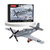 BOOLAKOS P-51 Mustang Fighter Bomber Building Blocks Sets, Military WW2 Airplane Building Toy, Collectible WW2 Army Model for Children Adults (258PCS)