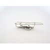Generic 2 extra tiny small silver seashell metal barrette hair clip for fine thin hair