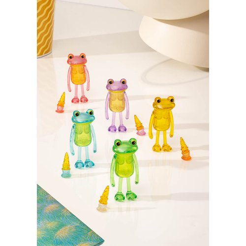 Qualia Ice Cream Drop Acrylic Frog Mini Figure Blind Box - Includes 1 of 6 Collectable Figurines - Authentic Japanese Design - Made from Durable PlasticQA