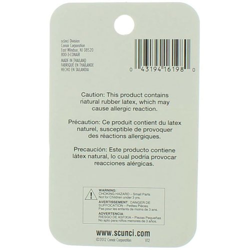 Scunci 1619803a048 Black Rubber/latex Hair Rubber Bands 250 Count