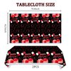 2pcs red and Black Birthday Party Tablecloth red and Black Happy Birthday Tablecloth boy girl Party Supplies Decorations 87 inches x 51 inches for red and Black Birthday party supplies (red and black)