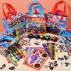 Vanblue Monster Truck Party Favors Set Car Themed Birthday Party Decorations 110Pcs Slap Bracelet DIY Sticker Gift for Boy Kids Treat Bags Stuffers Birthday Supplies Pinata Filler Classroom Rewards
