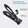 Mudder 2 Pieces Oversized Thick Nail Clippers Wide Nail Cutter for Thick Toenails and Fingernails, 15mm Nail Clippers Stainless Steel Toenail Fingernail Clipper Trimmer for Men Adults Black