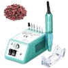 SUBAY Professional Finger Toe Nail Care Electric Nail Drill Machine Manicure Pedicure Kit Electric Nail Art File Drill with 1 Pack of Sanding Bands (Green)