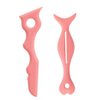 2 pcs Eyeliner Stencils Makeup - Create Perfect Winged Eyeliner Tool, Silicone Makeup Stencil, Eyeshadow Stencil, Silicone Eyeliner Tool, Eyeliner Stencils For Eyes Wing (Pink)