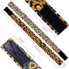 SUPERLOOK Hair Band, 6PCS Elastic Leopard Print Bands for Wig Edges, Wig Holding Band for Wigs Edge Wrap, Adjustable Velcro Wig Band, Ultra-fine Polyester Fiber and High Elastic Latex