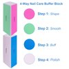 4 Way Nail Buffer Block (10 Pcs), Nail Shine Buffers Blocks Files for Natural and Acrylic Nails Smoother Buffing Block Polisher Fingernail File Buffer 120/240/600/3000 Grit for Buffing Shinning
