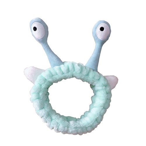 GK-O Creative Face Wash Hair Band Cute Cartoon Snail Headband Cute Funny Hair Hoop (Light blue)