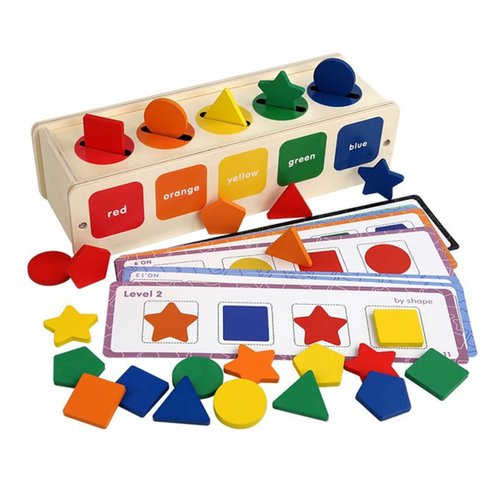 JEVASO KID'S Color Sorting Toys for Toddlers 1-3, Shape Sorter Toys Color Sorting Games Learning Colors Matching Toys, Montessori Color Shape Sorting Box, Early Educational Toy Gift for Baby.