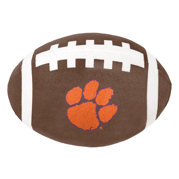 ShopInstaPets Officially Licensed NCAA Football Dog Toy with Squeaker - Durable & Fun for All Dogs (Clemson Tigers)