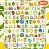 100 PCS Happy Sukkot Sukkah Temporary Tattoos Themed Birthday Party Decorations Favors Supplies Decor Cute Chag Sameach Harvest Jewish Tattoo Stickers Gifts For Game Boys Girls Classroom School Prizes
