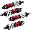 OGRC Oil Shock Absorber RC Shock Absorber Damper Set for Traxxas Slash 2WD Hoss Rustler 4X4 VXL Slash 4X4 Bandit Nitro Stampede 1/10 Upgrades Parts Replace of 5862 (Black Red)