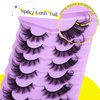 ALICE Fox Eye Lashes Fluffy Manga False Eyelashes 3D Wispy Cat Eye Lashes Wispy Anime Eyelashes Spiky Cosplay Fake Eye Lashes Pack 7 Pairs