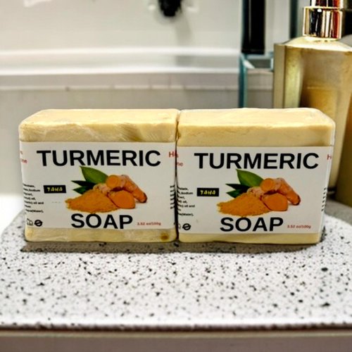 Taha Turmeric Soap Bar Hand made & Moisturizing, Cleansing – Great for Dry skin, and More, Natural Scent, 3.52 Oz (Pack of 2)