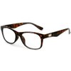 Aloha Eyewear Wall Street Professional Series Square Reading Glasses with Rounded Lenses for Men (Tortoise +1.75)