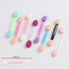 Fcozpjk 50PCS Chrome Nail Powder Applicator Brushes, Disposable Eyeshadow Applicator With Acrylic Storage Box, Nail Glitter Powder Pigment Pen Brush, Nail Art Applicator Tools
