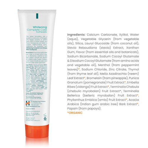 Himalaya Botanique Complete Care Whitening Toothpaste, Simply Mint, for a Clean Mouth, Whiter Teeth and Fresh Breath, 5.29 oz…