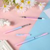 3pcs Nail Art Clean Up Brushes, Nails Painting Brushes, Round & Angled Head Pen Silicone Nail Art Acrylic Pen Brushes Dotting Pen Nail Painting Tools for Nail Art Design Polish Mistake Cleaning