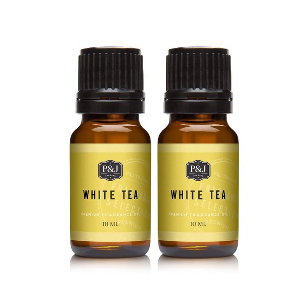P&J Fragrance Oil | White Tea Oil 10ml 2pk - Candle Scents for Candle Making, Freshie Scents, Soap Making Supplies, Diffuser Oil Scents
