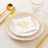 Crisky 90 and Fabulous Cocktail Napkins Gold for Women 90th Birthday Decorations, 90th Birthday Bevergae Dessert Cake Table Supplies, 50Pcs, 3-Ply