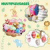 32Pcs Mini Plush Animals Toy Set Assortment Christmas Easter Bulk Stuffed Keychain Party Favors for Kids Small Animals Decorations Toys Carnival Prizes Birthday Goodie Bag Fillers