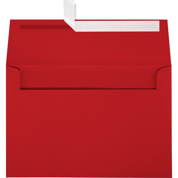 LUXPaper A8 Invitation Envelopes | 5 1/2" x 8 1/8" | Holiday Red | 60lb. Text | 50 Qty