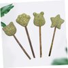 BCOATH 4pcs Chew Toys Kitten Treats Pet Toys Cat Treat Cat Nipp Cat Treat Toys Wooden Green Cat Catnip Ball Cat Sweet Lollipop Cat Toy Cat Grass Molar Toy Ball Kitten Teething Toys Cat