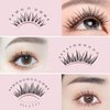 MLEN DIARY Clusters Fox Eye Lash Clusters Wispy Cat Eye Lashes Individual Lash Extensions with Bottom Lashes 4D C D Curl Manga Eyelash Extension Kit Natural Look False Lashes (4 in 1-296pcs)