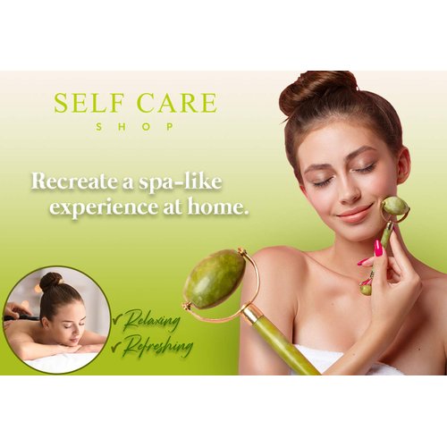 Jade Roller for Face - Real Jade Stone Massager Tool for Lymphatic Drainage - Facial Massage Tool for Skin Beauty