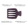 TELETIES - Medium Flat Square Hair Clip - Fall Collection - Hair Claw Clips for Women - Strong Grip, Bendable Teeth, Curved Design - For All Hair Types and Textures - Burgundy Bliss