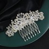 Brihasory Crystal Bride Wedding Hair Comb Rhinestone Bridal Hair Accessories Party Prom Head Pieces Flower Hair Sides Elegant Hair Clips for Women and Girls Bridesmaids Gifts