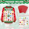 Funrous Christmas Bingo Game Ugly Sweater Merry Christmas Party Bingo Game Card Ugly Sweater Bingo Paper Card for Families Adults Family Activities Party Supplies, 24 Players