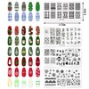 4 Pieces Christmas Nail Stamping Plates Set Snowflakes Elk Nail Art Plates Templates Christmas Tree Santa Claus Nail Stamper Xmas Snowman Printing Nail Polish Stamping Template Winter Nail Art Tools