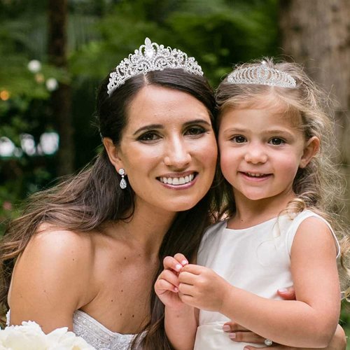 2 Pack Princess Peach Tiana Crown, Fairy Godmother Rapunzel Costume Tiara - Vofler Silver Coronas para 15 Años Headband for Princess Bride Diaries Party Quinceanera Prom Wedding Birthday Girls Women