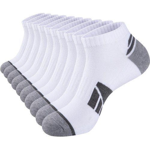 eallco 10 Pairs Mens Ankle Socks Low Cut Cushioned Socks for Men