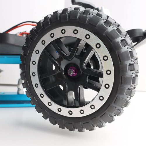 GDOOL 8PCS Flange M4 Lock Nuts Serrated Nylon Self-Tightening Aluminum M4 Wheel Hardware for Axial HPI TLR ECX Model RC Car Vehicles Upgraded Replacement Parts (Purple)