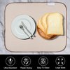 Sinland Microfiber Dish Drying Mat Super Absorbent Dish Drying Rack Pads Kitchen Counter Mat 16Inch X 18Inch Beige 2 Pack
