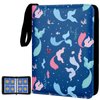 MTGPRO Card Binder for Yoto Cards 4-Pocket,400 Pockets Trading Card Binder Holder Collector Album Book Includes 50 Removable Sleeves (Mermaid Dress Up)