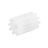 uxcell 50pcs Plastic Gears White 10 Teeth Model 102A Reduction Gear Plastic Worm Gears for RC Car Robot Motors