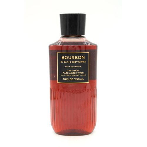 Bourbon Bath and Body, Men's 3-in-1 Hair, Face & Body Wash, 10 fl oz