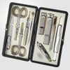 Korean Nail Clipper! World No. 1. Three Seven (777) Premium Quality Gift Travel Manicure Grooming Kit Nail Clipper Set (10 PCs, 2100), Made in Korea, Since 1975 (Silver)