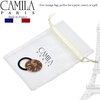 Camila Paris CP2965 French Hair Ponytail Holders Ties, Round, Handmade, Rose, Strong Hold Grip Elastic Band Hair Clips for Women, No Slip and Durable Styling Girls Hair Accessories, Made in France