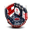 Franklin Sports Baseball and Softball Glove - Field Master - Baseball and Softball Mitt, Red, White, Blue, 11.0"