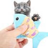 Jinshining Orange Plush Fish Pet Bite-Resistant Teething Chew Toy Keep Kitten Busy for Biting with Rattle Sound Fish Theme Chewing for Indoor Cats,Floppy Fish Cat Toy