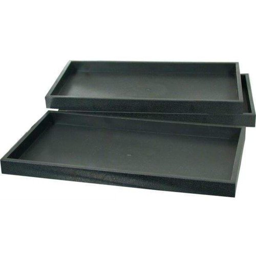 FindingKing 3 Black Plastic Stackable Display Trays Storage Container Units Travel Parts