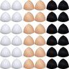 18 Pairs Triangle Sports Bra Pads Inserts Women Push up Breast Bra Insert Pads Sponge Removable Bra Cup Inserts Pad (White, Black, Nude Color)