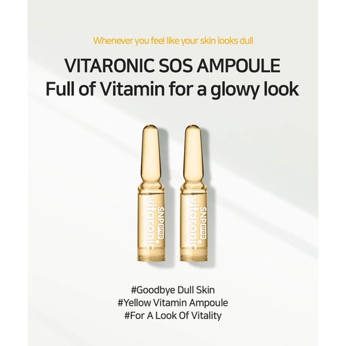 [K Beauty Snp] Vitaronic SOS Ampoule | 1 Week Facial Supply Nourishing and Moisturizing for All Skin Types | Korean Skin Care Face Moisturizer | Vitamin Facial Moisturizer | 7 Vials - 1.5ml per Vial